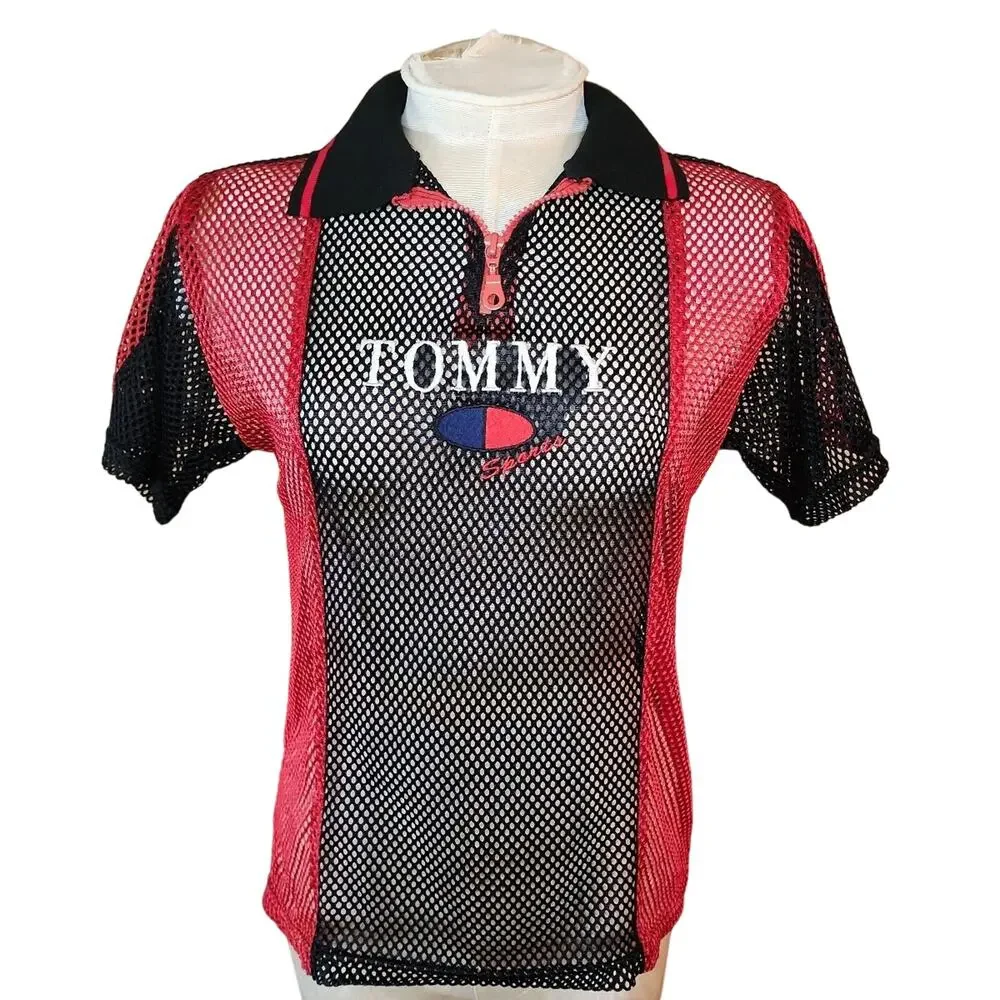 Vintage Tommy Hilfiger Boys Mesh Top Size 11/12